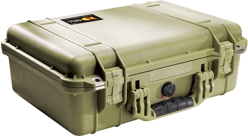 Защитный кейс Peli 1500 зеленый пустой